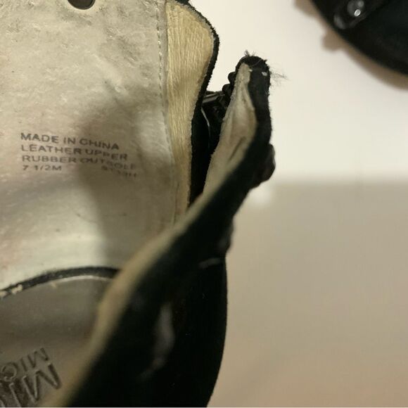 Micheal kors black suede rhinestone studded platforms heels size 7.5 - Picture 13 of 13